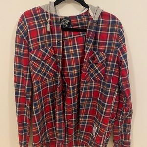 flannel with hood